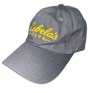 Cabelas Club Gray Embroidered Logo Baseball Cap Adjustable  Most Hat